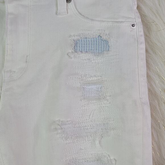 NEW Hudson Ankle Krista Super Skinny White Distressed Stretch Jeans Size 27 - Picture 6 of 13